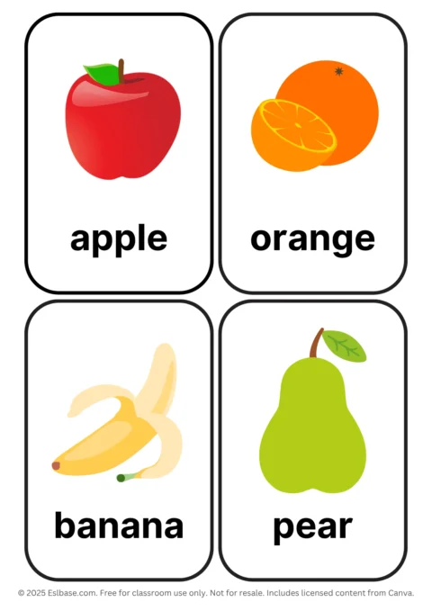 Fruit ESL Flashcards