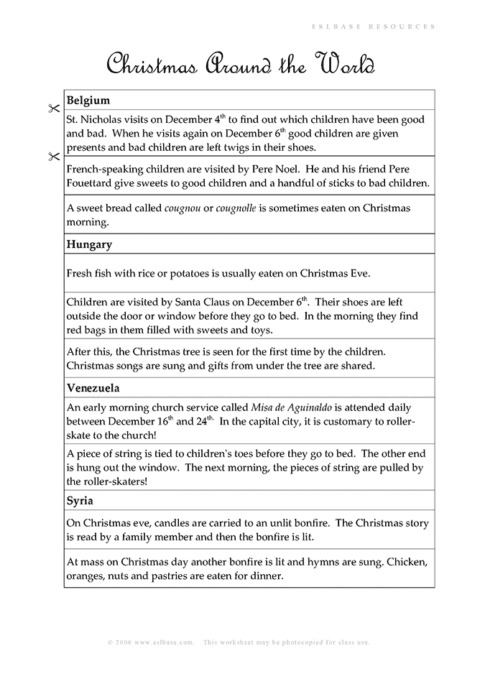 Passive voice ESL Christmas activity